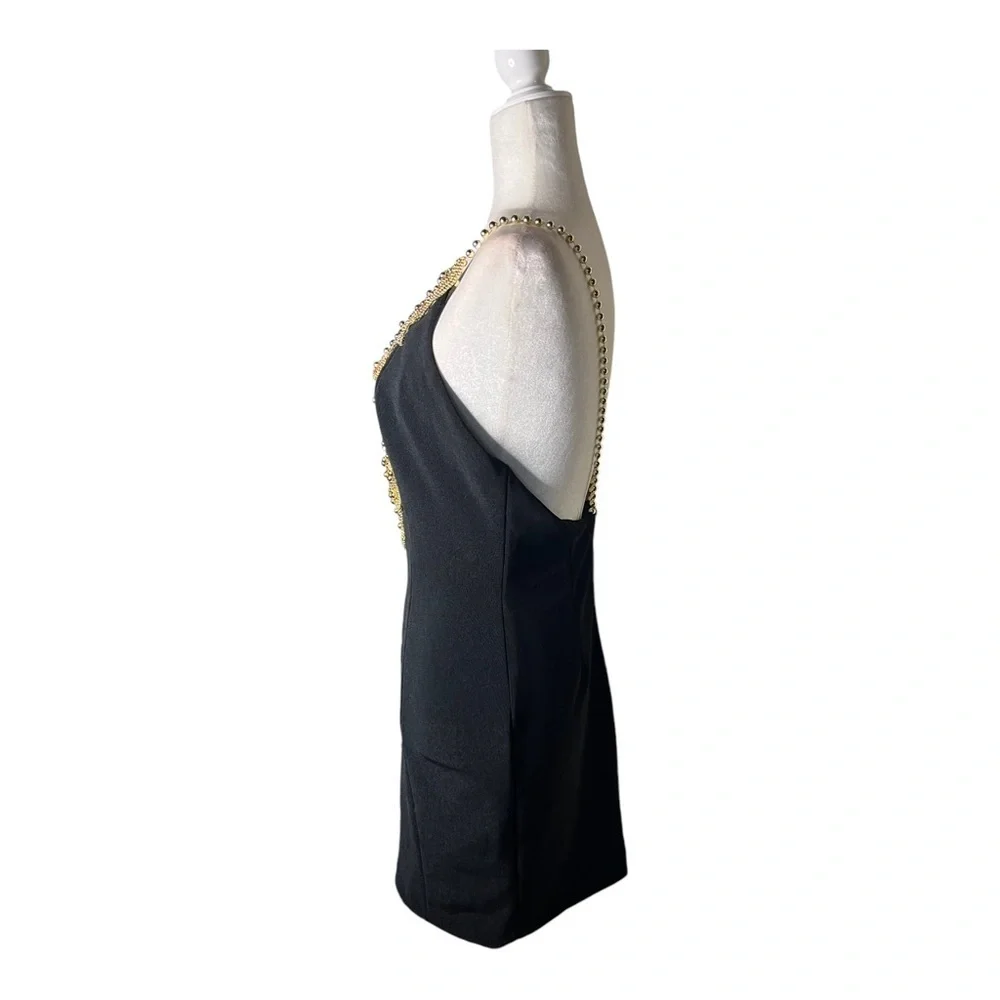 Vintage Beaded Black Cocktail Dress 80’s 10 - Picture 3 of 7
